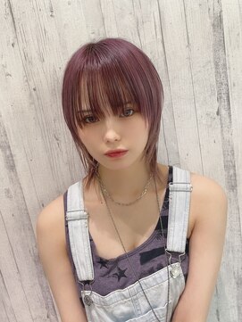 リアイス(Re:ICE) ミニウルフ/くすみブルー/流れるレイヤー/インナーハイライト