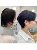 【オール世代◎】大人可愛いショートボブ　丸み小顔矯正