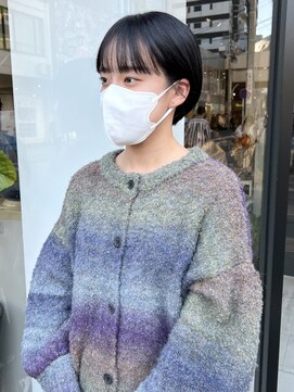 ヘアー アイス ルーチェ(HAIR ICI LUCE) ブルーラベンダーブラックのコンパクトショート/落合