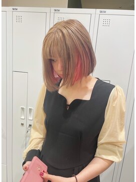 チェレ オレ 新金岡店(Chere ore) 30代40代からも大人気【インナーカラー×オレンジベージュ】