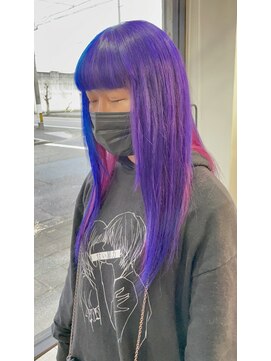 ノア(noa.) The派手髪ブルー×バイオレット×ピンク