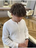 波巻きハイライトパーマ