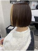 酸性ストレートミディアムボブ　美由紀