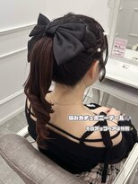 【ヘアメ】編みカチュポニーテール＊新井