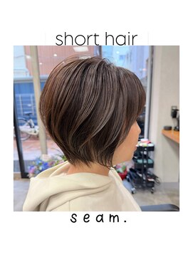シーム(seam.) 簡単スタイリング癖毛ショート◎どんな髪質・毛量・年齢もOK