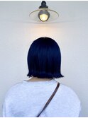 外ハネボブ×ネイビーブルー