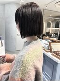 ウェーブミディアムメルティカラー×ブリーチなしボブ韓国[柏柏]