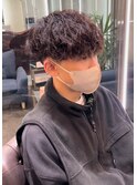 縦落ちツイストスパイラルパーマメンズパーマ波巻きツイスパ