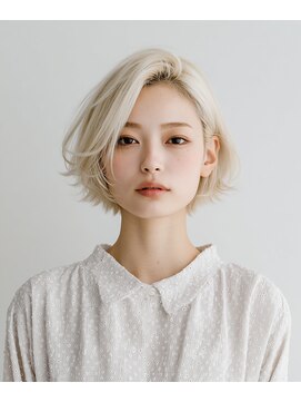 バグズ ヘアデザイン 桔梗が丘店(Baguz HAIR DESIGN) 透明感プラチナホワイトボブ