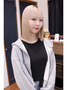 ステップボーンカットオオサカ(STEP BONE CUT OSAKA Via TICK-TOCK) 【ステップボーンカット】ハイトーンボブ