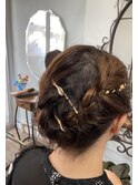 ショートヘアーアレンジ　　編み込みアレンジ