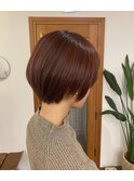 大人ショート/チェリーブラウン/20代/30代/ショートボブ