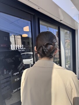 ウニュ(unu.) タイトヘア、結婚式ヘア、お呼ばれアレンジ