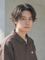 ラシェル パル ノエル(Laciel par Noel) ナチュラルセンターパート × ゆるウェーブマッシュ