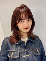 ヒュー 広島(HEW)&nbsp;ミディアム小顔レイヤー暖色カラー