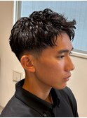 縦落ちツイストスパイラルのショートヘア◎