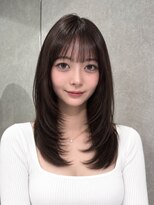 シー バイ ロンド 新宿(Sea by Lond)&nbsp;ワンホンレイヤ ー×ダークブルー[デジタルパーマ/ボブ/韓国]