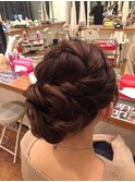 編み込みアップ 《 六本木 ヘアセット 》