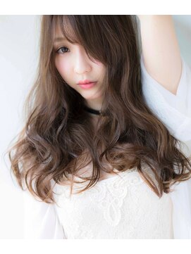 ヘアデザイン ソラ(Sola) オリーブアッシュベージュ×ゆるふわシフォンウェーブロング