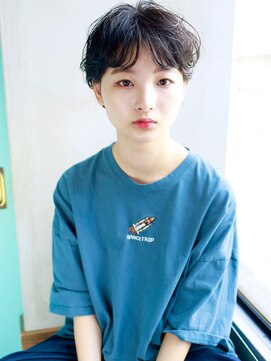 バース(BIRTH) 天神【BIRTH】センターパートショート×暗髪アッシュ