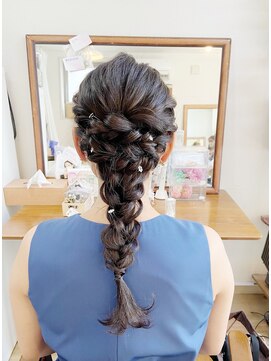 ロカット サロン(Roquat Salon) あみおろしロングアレンジ【ヘアセット/立川/エクステ/立川】