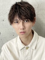 フイ 代々木(Hui) メンズ/アップバング/ツーブロックマッシュ束感ショート波巻き