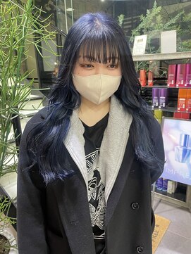 ゼスト 吉祥寺店(ZEST) 【韓国ヘア】ネイビーブルーインナーカラー　zest吉祥寺青木桜