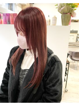 カミエ(kamie) ◎透明感ピンク ケアブリーチ ダブルカラー 三宮美容室 神戸