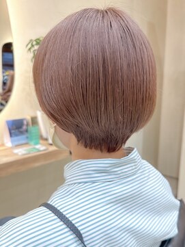 ヒビヲ 横浜西口店(HIBIO) ナチュラルボブショートミニボブダブルカラーハイライトブリーチ