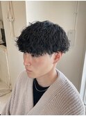 波巻きパーマ