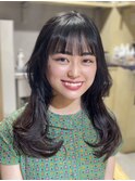 （韓国ヘア/くびれヘア/ロングヘア/前髪/サイドバング/小顔）