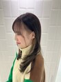 ヘアサロン ナノ(hair salon nano) イヤリングカラー×ヌードベージュカラー