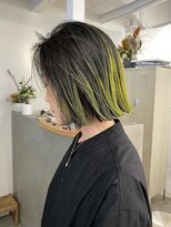 トナリ(tonari)&nbsp;切りっぱなしボブ×コントラストルーツカラー