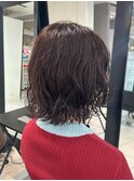 ＊ゆるふわミニボブパーマヘアボブレイヤーパーマスタイル