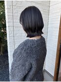 くびれボブ　艶々グレージュ