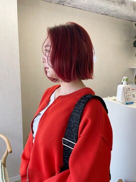キジ(kiji) ボブ/赤髪/ショートボブ/横顔〔久屋/丸の内/久屋大通/高岳/栄〕