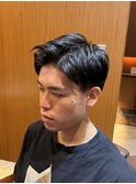 銀座　理容室　ショートスタイル　アップバング