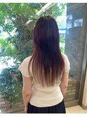 ブリーチ無しセクションカラーChoral orange