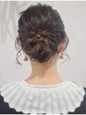 お団子ヘア お呼ばれヘア シニヨンヘア 結婚式 成人式 20代