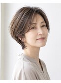 20代30代40代50代ナチュラル大人可愛いレイヤーショートボブ