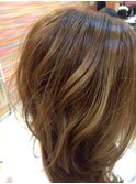 地毛ボブから ストレートエクステ   ゆるふわ巻き仕上げ