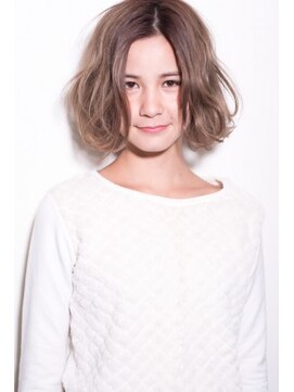 クアトロ グランシュ 川崎店(QUATRO × GranCieux) 抜け感パーマ×ミルクティーアッシュ【QUATRO】