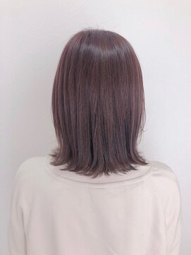 シエル 立川店(CIEL) 【CIEL×久光】切りっぱなしロブ×ツヤ感ピンクブラウン