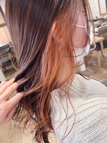 ヘブンリー(heavenly)&nbsp;#インナーカラー#ピンクブラウン#艶カラー#オレンジカラー