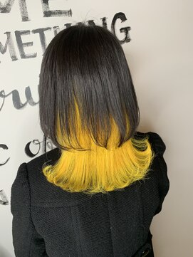 ヘアーデザインルアナ(Hair design Luana.) イエロー インナーカラー