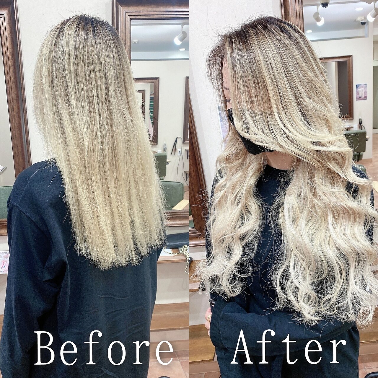 ホワイトブロンド#シールエクステ#外国人風#大人ガーリー#岡山