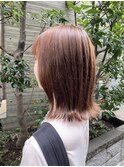 前髪/マチルダボブ/ピンクベージュ/インナーグレージュ