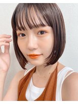 サンド 鹿児島中央(sand)&nbsp;黒髪/グレーベージュ/レイヤーロング/前髪パーマ[鹿児島中央駅]