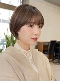 20代30代40代50代/丸みショート/クビレ/前髪あり/表参道