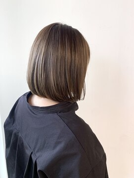 ファースト 長町店(first) ３０代４０代◎白髪ぼかしベージュのツヤボブ